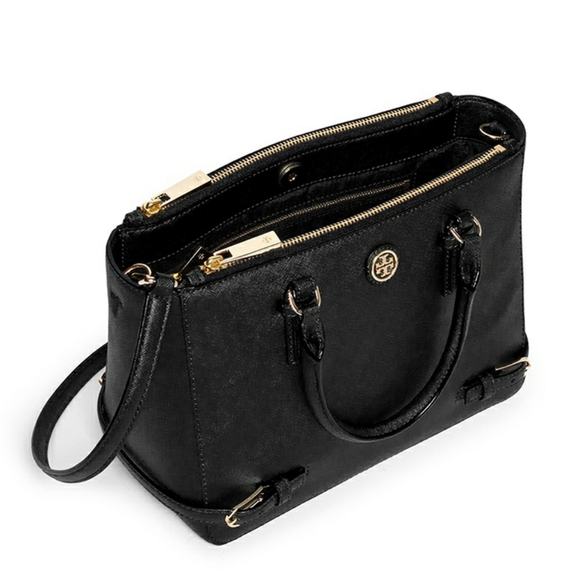 Tory Burch Small Robinson Saffiano Tote - Picture 3 of 6